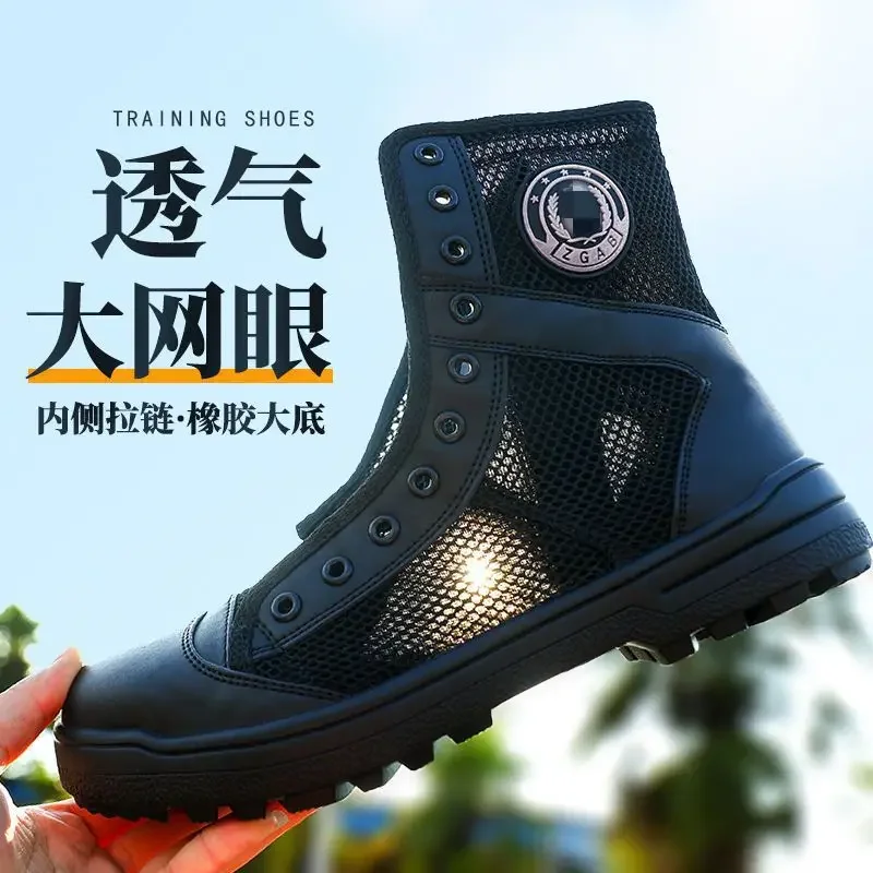 Men'S Shoes Zipper - Botas Táticas Masculinas de Verão em