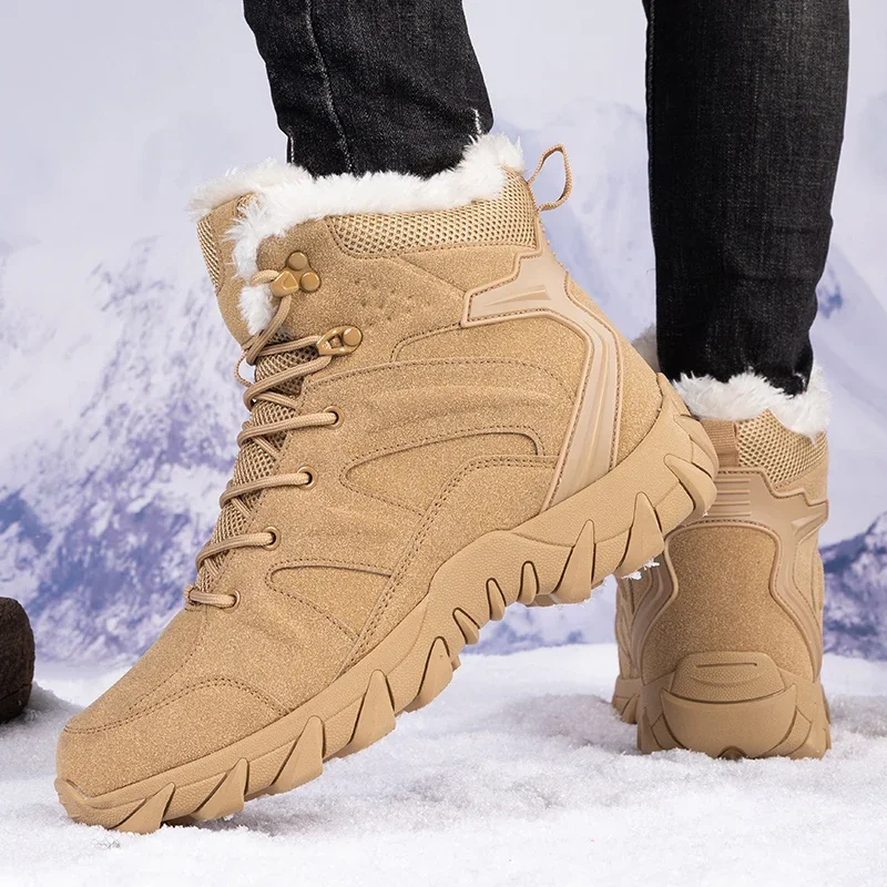 Men'S Shoes Zipper - Homens botas táticas de inverno rendas