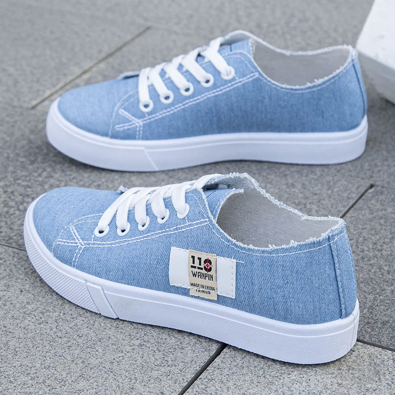 Men Shoes 2026 - Tênis Feminino de Lona Cano Baixo