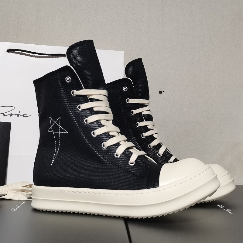 Men'S Shoes Zipper - Tênis de Cano Alto de Designer