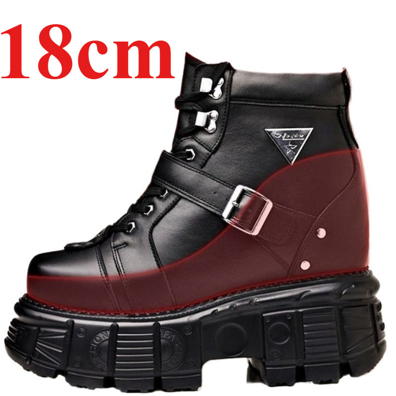 Men'S Shoes Dq - Botas de Couro Genuíno para Motociclistas