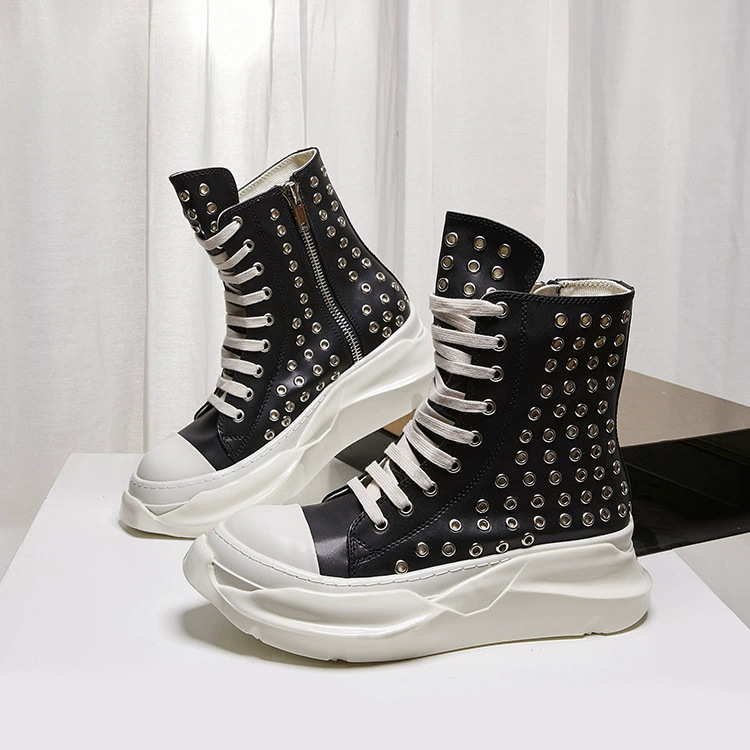 Men'S Shoes Zipper - Tênis Masculino Vintage de Cano Alto