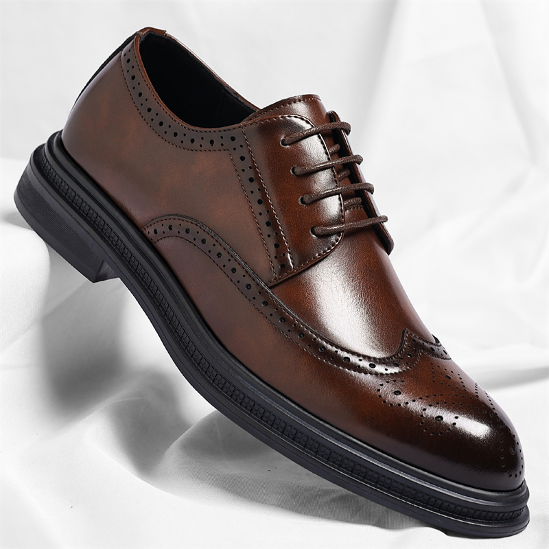 Men Shoes Uk - Sapatos de Couro Brogue Masculinos, Elegantes
