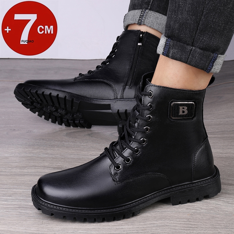 Botas de elevador de couro gen - Men'S Shoes Increase Height avaliação e preço