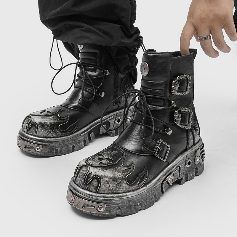 Botas de Motocicleta Masculina - Men'S Shoes Increase Height avaliação e preço