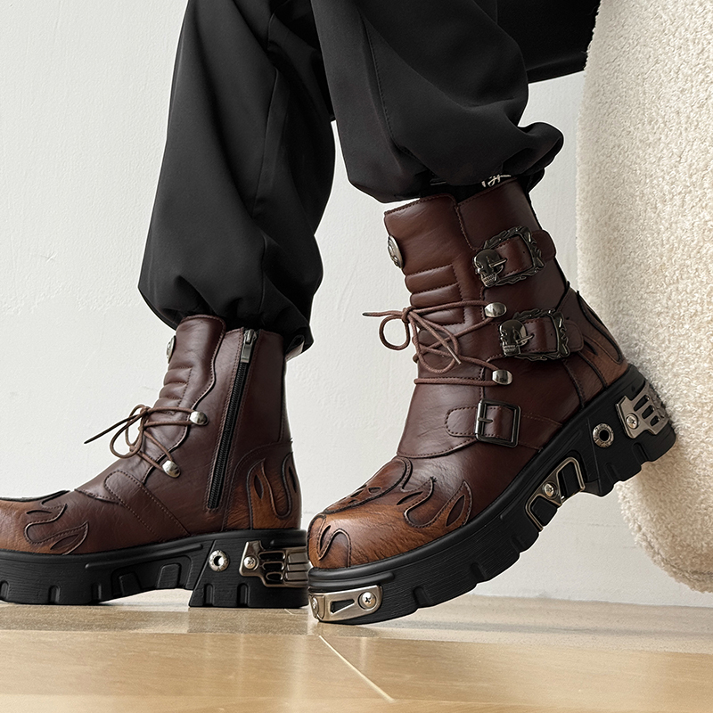 Botas de Motocicleta Masculina - Men'S Shoes Increase Height avaliação e preço