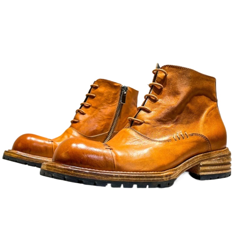Estilo étnico lavado couro de  - Men'S Shoes Zipper avaliação e preço