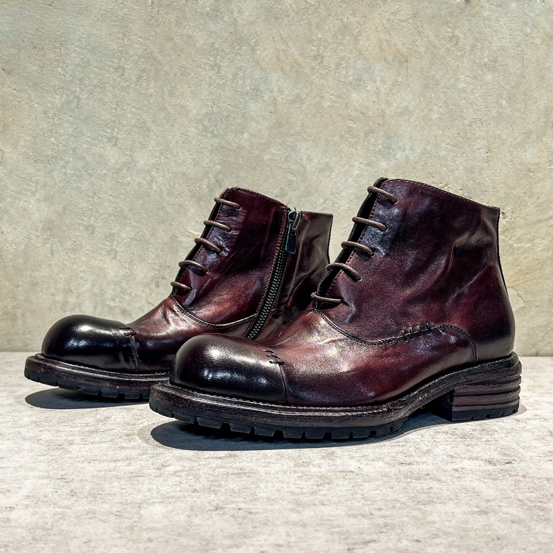 Estilo étnico lavado couro de  - Men'S Shoes Zipper avaliação e preço