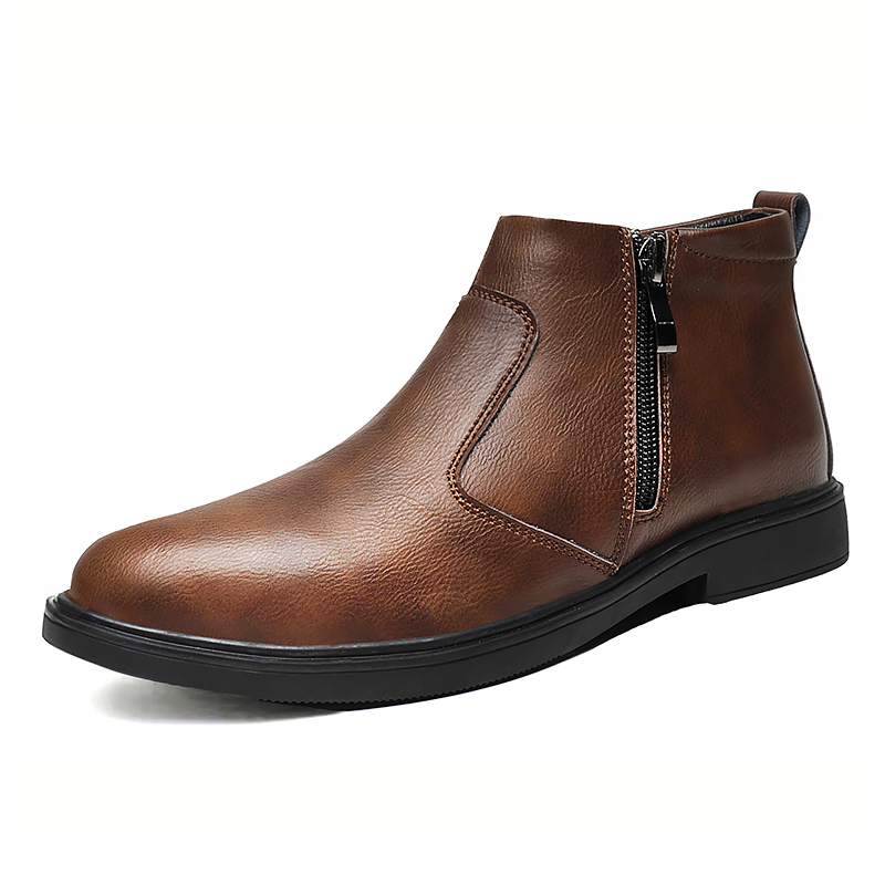 Novos Sapatos de Couro de Cano - Men'S Shoes Zipper avaliação e preço