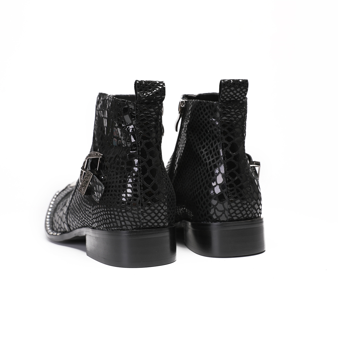 Botas de Couro Preto Britânica - Men'S Shoes Zipper avaliação e preço
