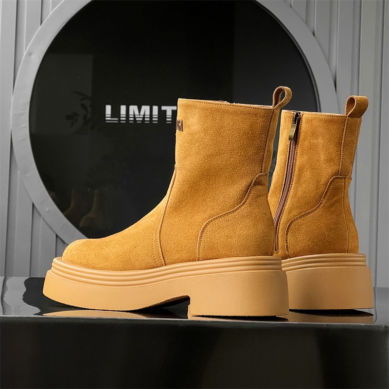 Botas Curtas de Inverno Estilo - Men'S Shoes Zipper avaliação e preço